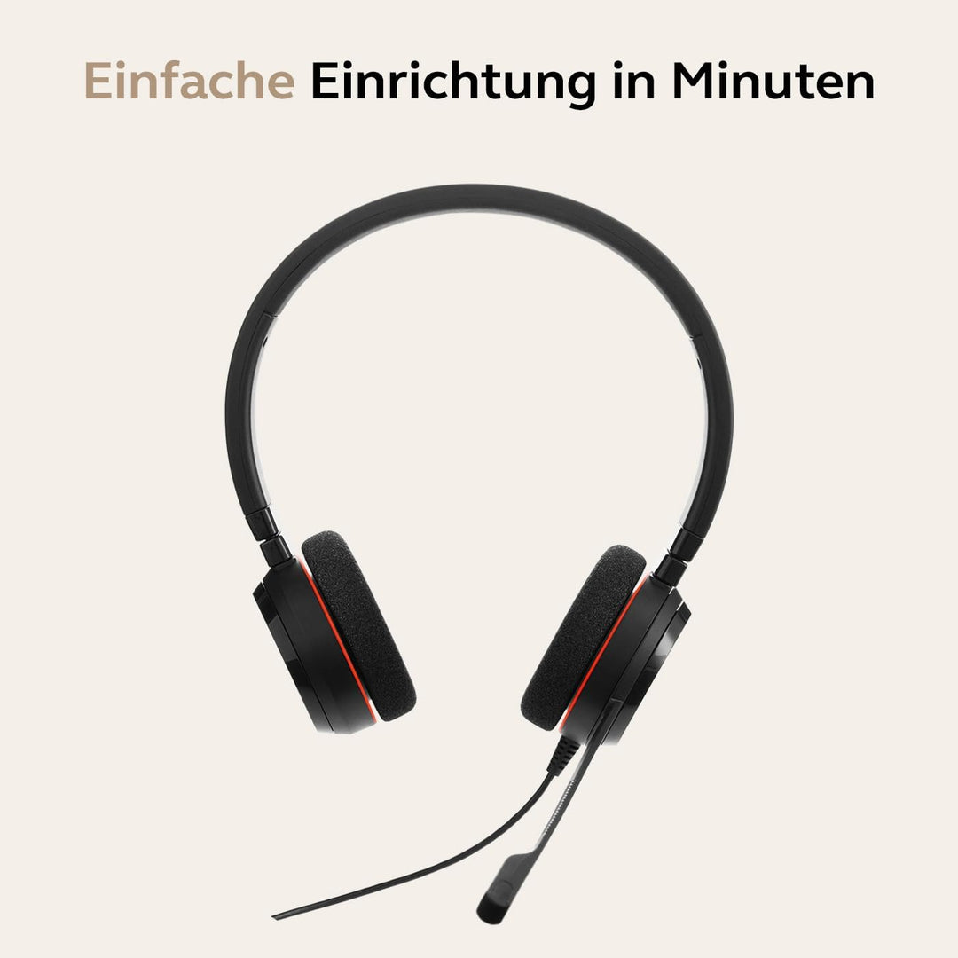 Jabra Evolve 20 Stereo-Headset - Unified Communications, für alle Plattformen zertifizierte Kopfhöre
