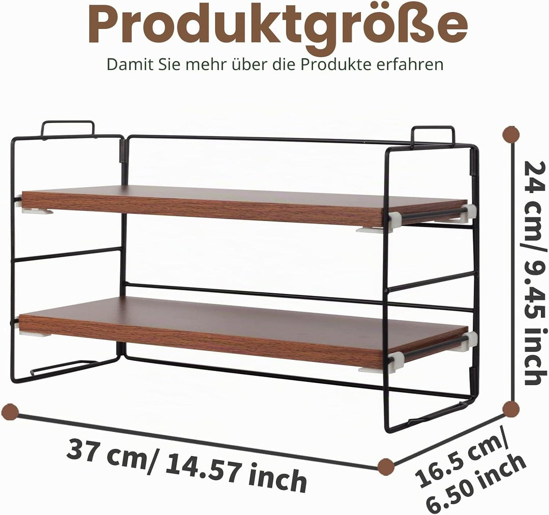 powerking Schreibtisch Regal Organizer, 2-Tier Desktop Regale, justierbare Bücherregal Speicher Rack