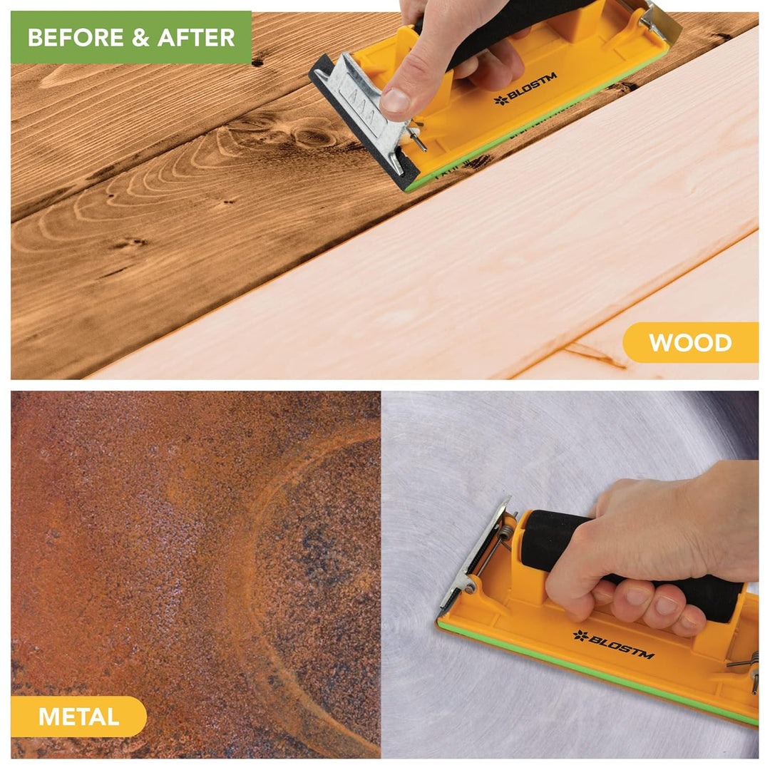 BLOSTM Schleifpapier-Sortiment mit Schleifklotz – Körnung 120 bis 7000, 48 Stück, Grob bis Fein Schl