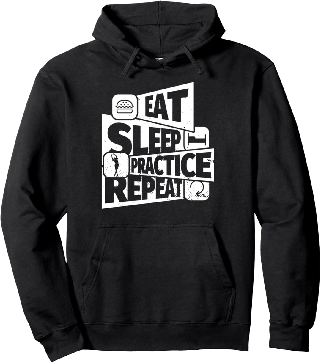 EAT SLEEP Eiskunstlauf REPEAT Lustiges Eiskunstlauf Pullover Hoodie