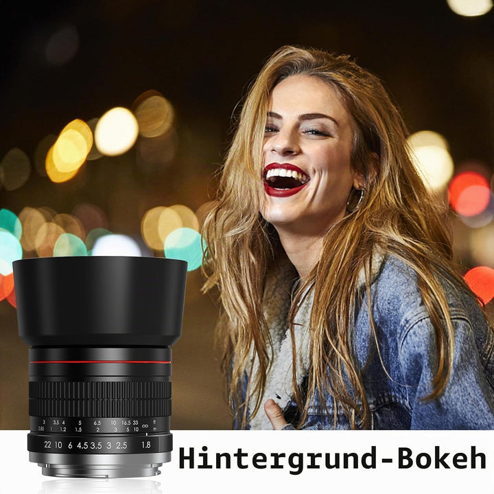 BENOISON 85mm f1,8 Portraitobjektiv, Z Objektiv für Nikon, 85mm Objektiv, manueller Fokus für Nikon