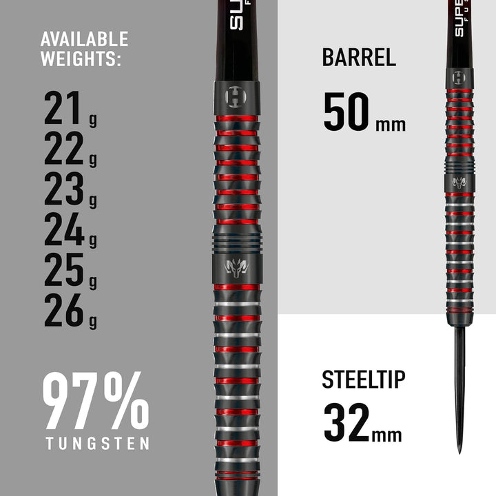 Harrows Wolfram Infinity 97% Tungsten Steel Tip Darts 25.0 Gramm, 25.0 Gramm