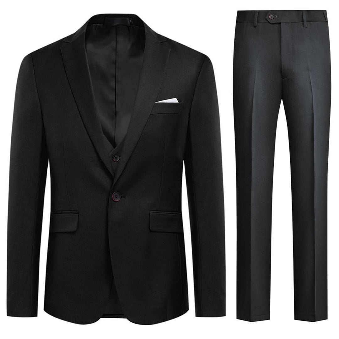 Allthemen Anzug Herren Anzug Slim Fit 3 Teilig Herrenanzug 3-Teilig Anzüge Herren Modern Sakko für B