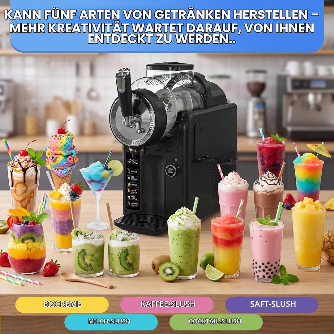 Slush Maschine,slushie maschine 2L Softeismaschine,Slushie Maschine für Zuhause,Maschine mit LED-Dis