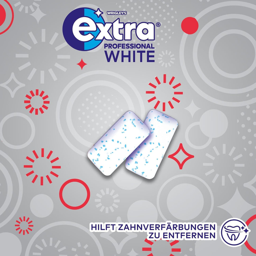 Extra Kaugummi | Professional White | Zuckerfrei | 30 Packungen (30 x 10 Dragees) , 300 Stück (30er