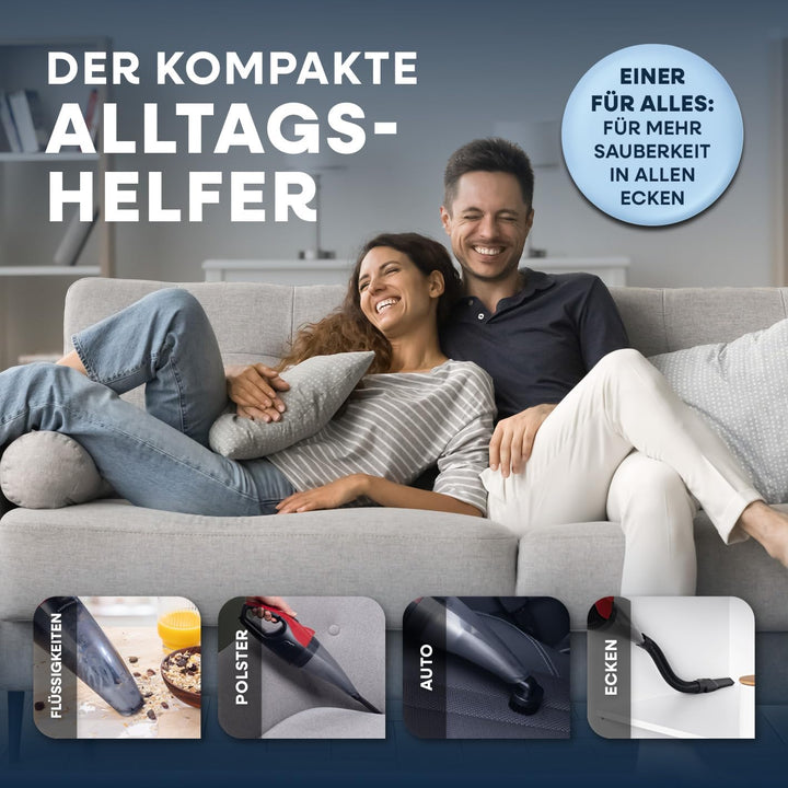 CLEANmaxx Akku Staubsauger - saugt nass & trocken | Handstaubsauger - kabellos & leistungsstark | mi