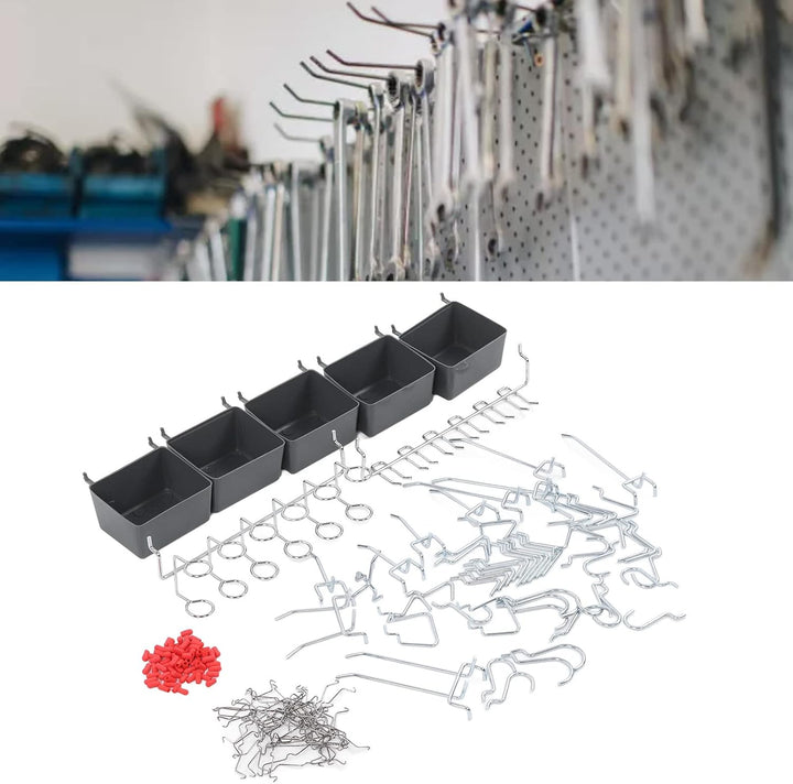 Pegboard Haken Sortiment, Pegboard Zubehör Organizer Kit 114Pcs Universal für Werkbank zur Aufbewahr