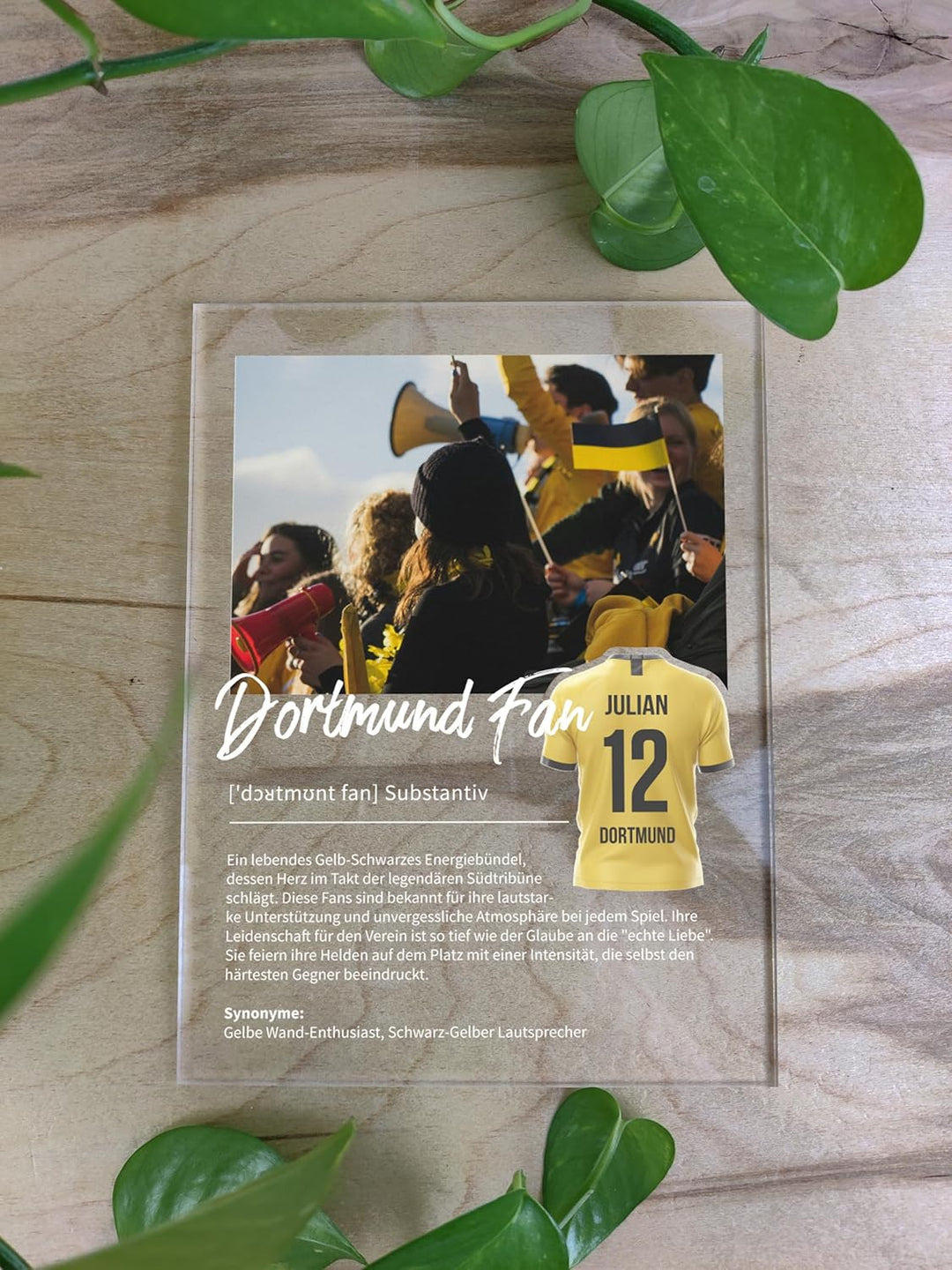 Dortmund Geschenk personalisiert - Acryl Geschenk - Definition: Dortmund Fan - Dortmund Fanartikel,