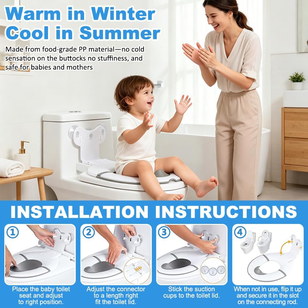 Faltbarer Toilettensitz Kinder, Tragbarer WC Sitz Kinder, Anti-Rutsch Toilettenaufsatz kinder Toilet