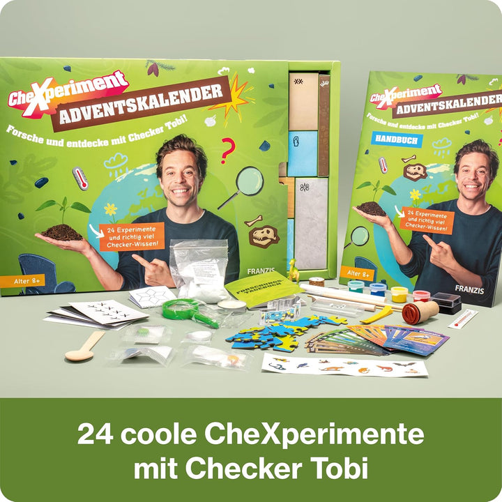 FRANZIS 67330 - CheXperiment Adventskalender Forsche und entdecke mit Checker Tobi! Forsche und entd