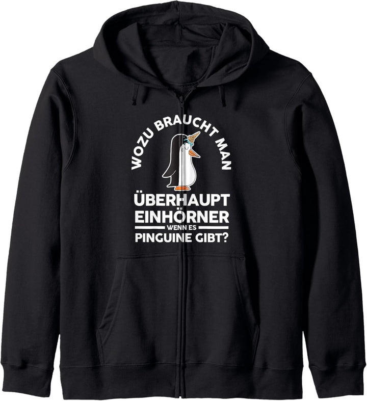 Tiermotiv Einhorn Eis Pinguin Kapuzenjacke