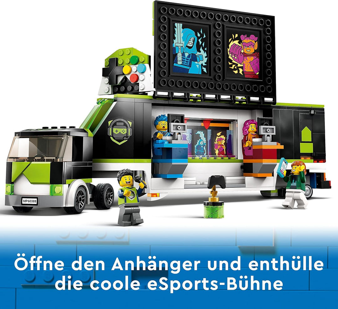 LEGO 60388 Gaming Turnier Truck, LKW-Spielzeug mit Minifiguren, Gamer-Geschenk für Jungen und Mädche
