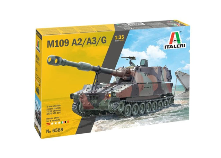 Italeri 6589 6589S 1:35 M-109/A2-A3G Haubitze-originalgetreue Nachbildung, Modellbau, Plastik Bausat