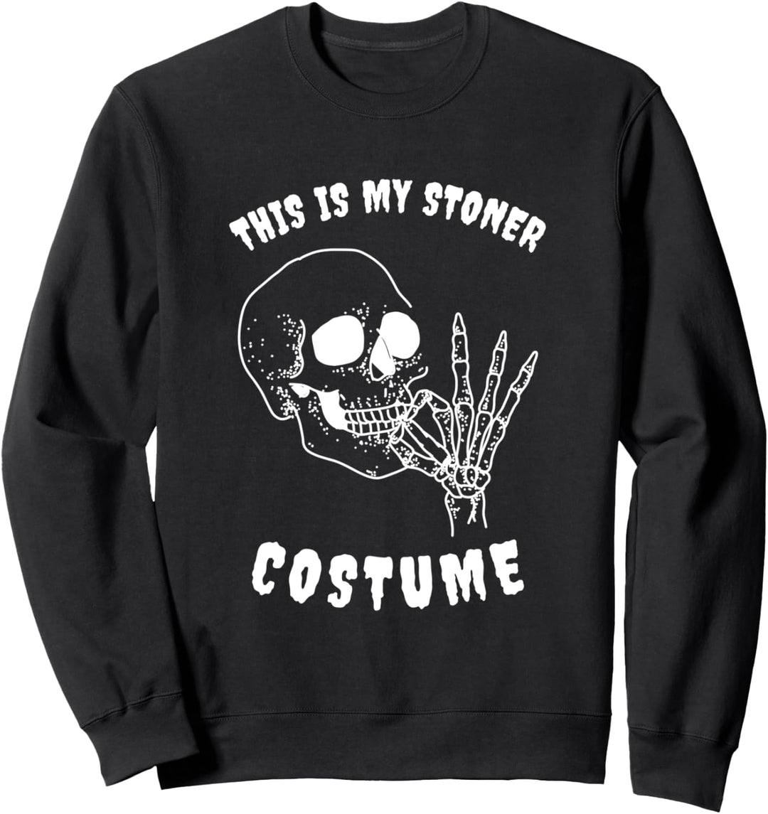 Rauchender Totenkopf Halloween Kiffer Marihuana 420 Stoner Sweatshirt