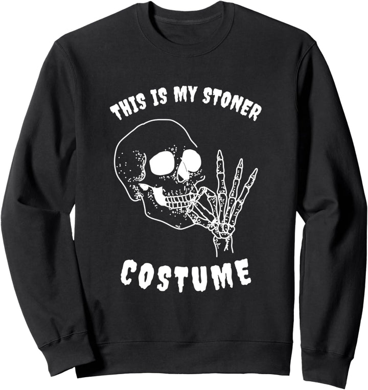 Rauchender Totenkopf Halloween Kiffer Marihuana 420 Stoner Sweatshirt