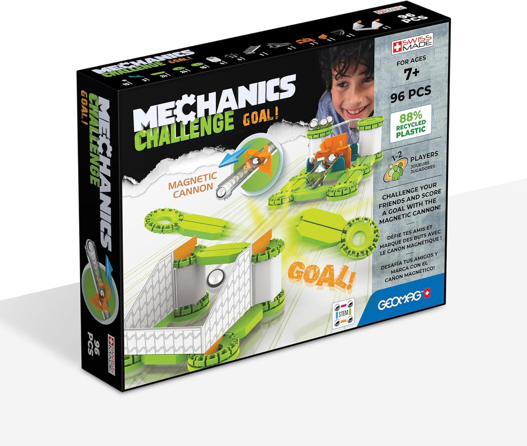 Geomag - Mechanics Challenge Goal - Educational and Creative Game for Children - Magnetic Building B