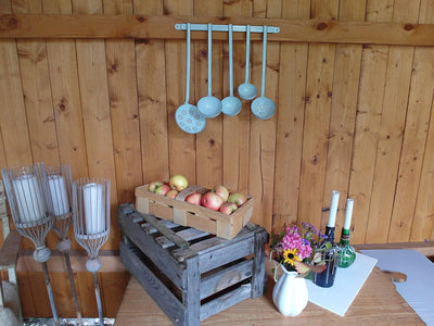 Riess - CLASSIC - Schaumlöffel Schaumkelle Emaille (türkis), Türkis