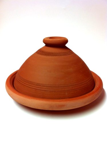 Tajine, original aus Marokko, Tontopf zum Kochen, Tuareg Ø = 26cm geeignet für 1-3 Personen, handget