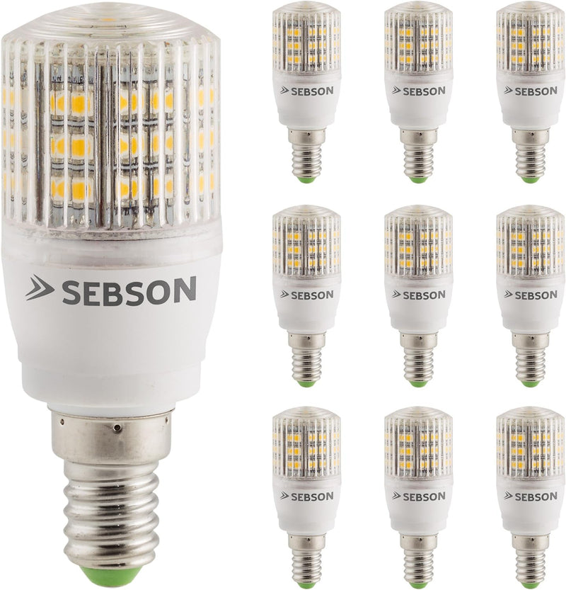 SEBSON® 10er Pack E14 LED 3W Lampe - vgl. 25W Glühlampe - 240 Lumen - E14 LED warmweiss - LED Leucht