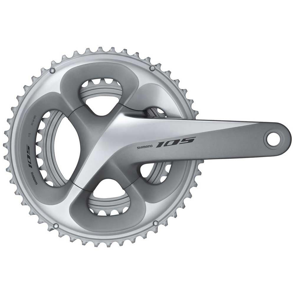 Shimano Unisex – Erwachsene 105 Kettenradgarnitur, Silber, Einheitsgrösse