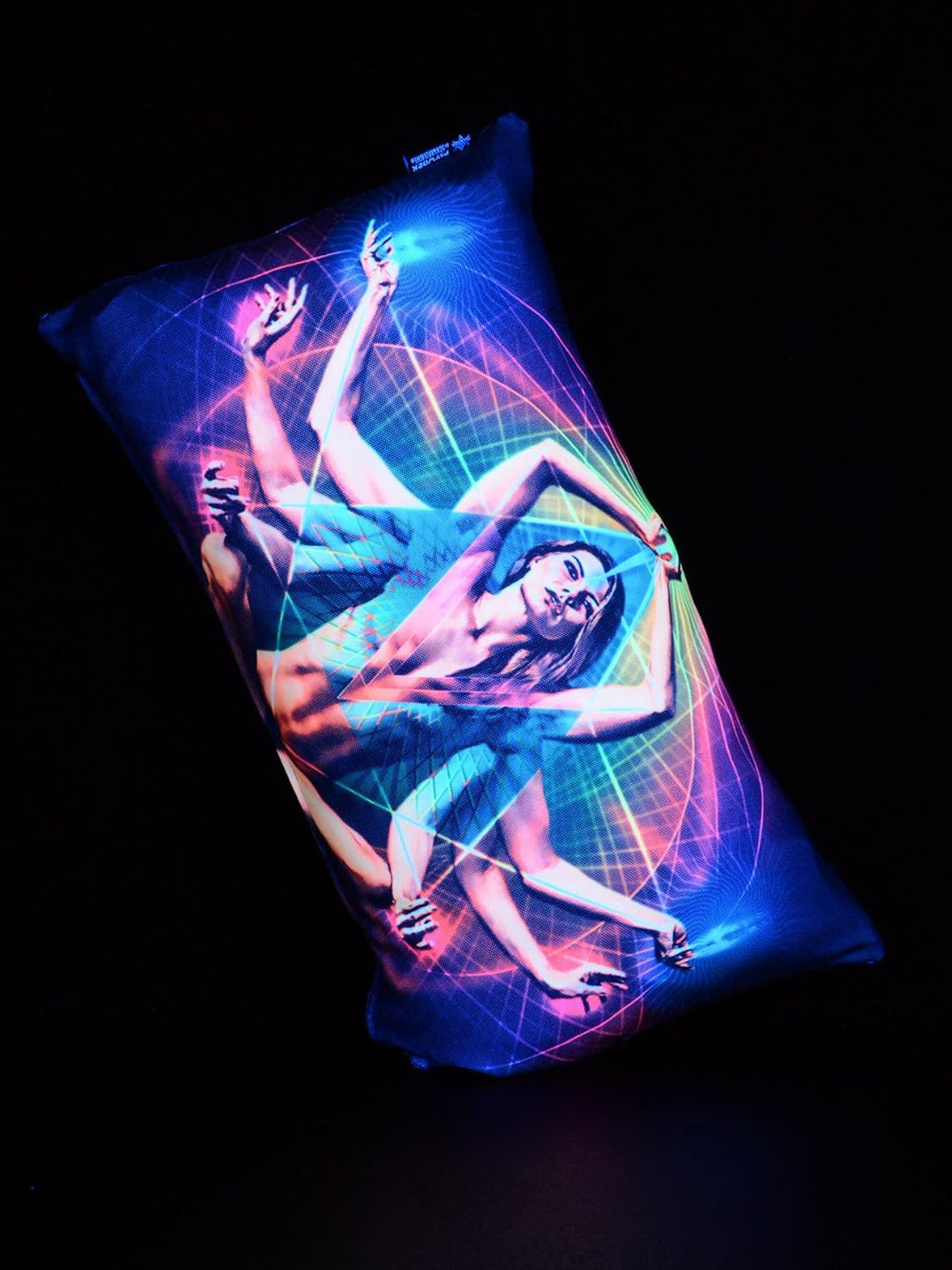 PSYWORK Schwarzlicht Kissen Neon Resonance, 30x50cm