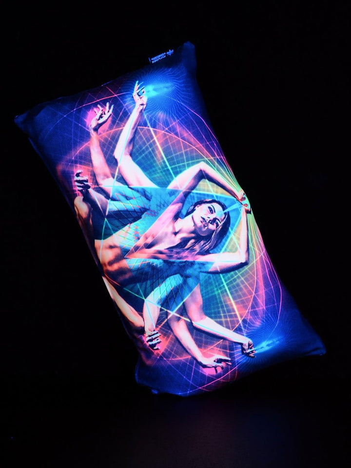 PSYWORK Schwarzlicht Kissen Neon Resonance, 30x50cm