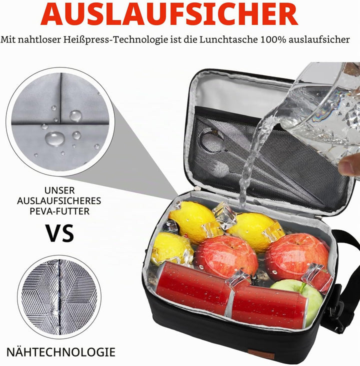 Kühltasche Klein Lunchbag Leicht Lunch Tasche Faltbar Isoliertasche zur Arbeit Schule Wasserdicht Kü