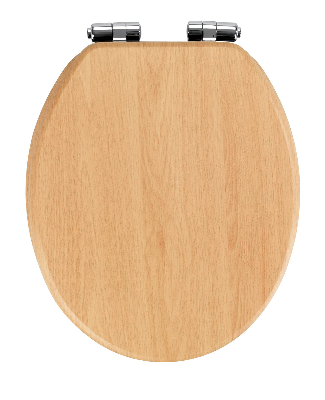 WENKO WC-Sitz Buche Natur, Toilettensitz mit Absenkautomatik in Holz-Optik, WC-Deckel für sanftes De