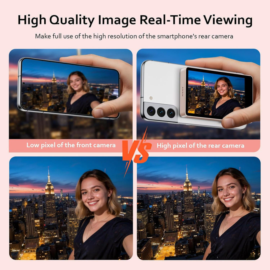 Bettdow Handy Selfie Monitor 3,97“, Magnetischer Smartphone Vlog Bildschirm für iPhone & Android Tel