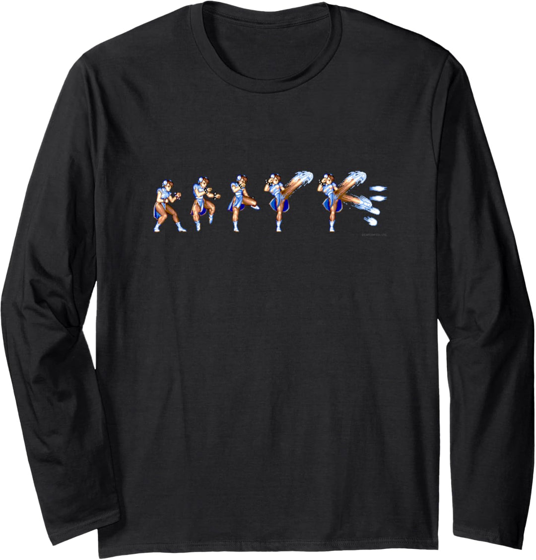 STREET FIGHTER II CHUN-LI (HYAKURETSUKYAKU) Langarmshirt