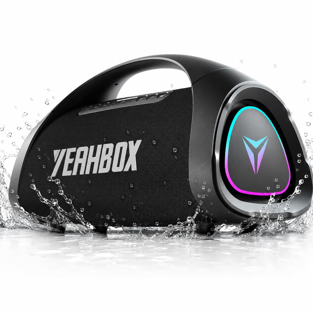 YEAHBOX Sonic Boom Max 300W Bluetooth Lautsprecher mit Massivem Bass, IPX67 Wasserdichter Tragbarer