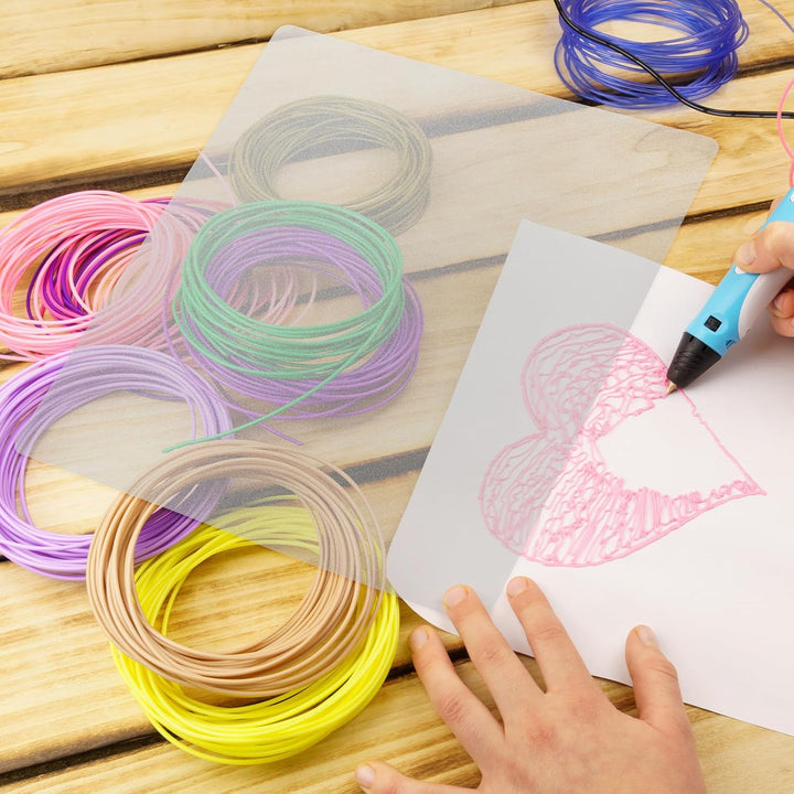 10 Stück Transparente 3D Stift Zeichenmatten aus PVC 20X18cm Kunststofffolie für Präzises Selbstgema