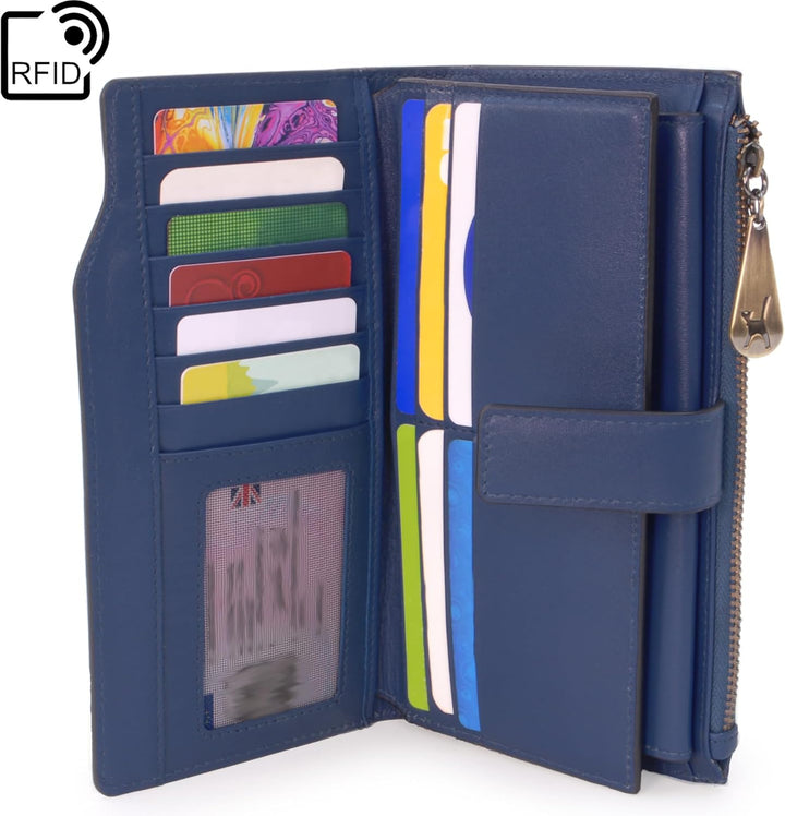 Catwalk Collection Handbags - Leder - Geldbörse/Damenbörse/Geldbeutel mit telefonfach - 20 Kreditkar