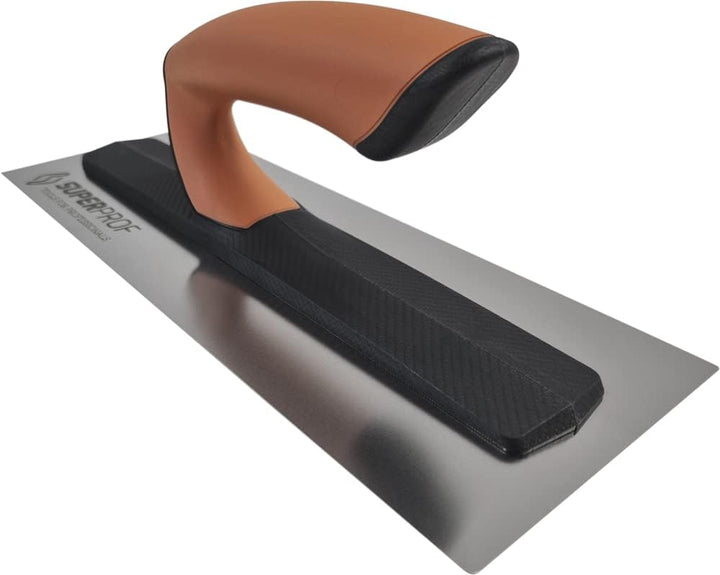 Super Prof by Maurerfreund, FLEX Comfort-Glättekelle, Extraleichte Carbon-Stütze mit Softgriff, Flex