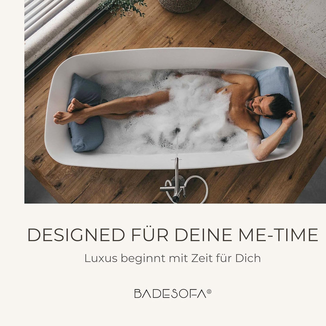 BADESOFA® Fusskissen | Premium-Qualität | Badewannen-Kissen für bequemes Baden | Made in EU | Badewa