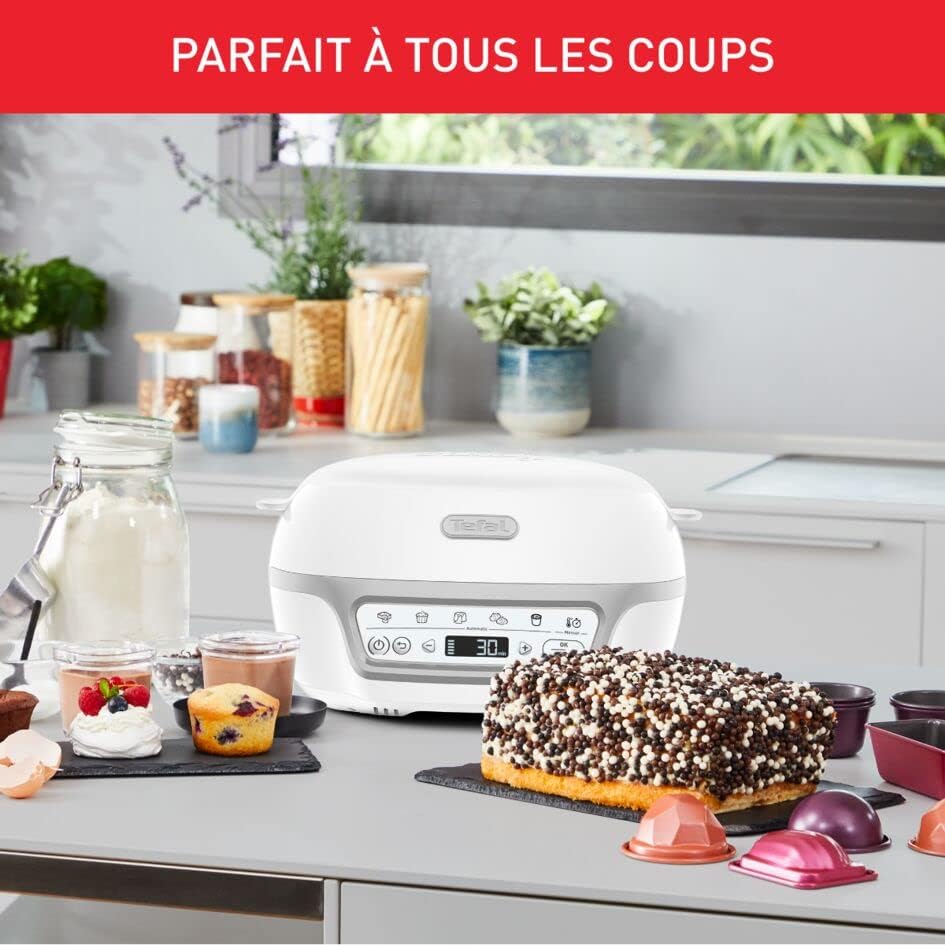 Tefal Cake Factory Délices Kuchenmaschine, 5 Auto-Programme, manuelle Modus, CreaBake, Muffinformen,