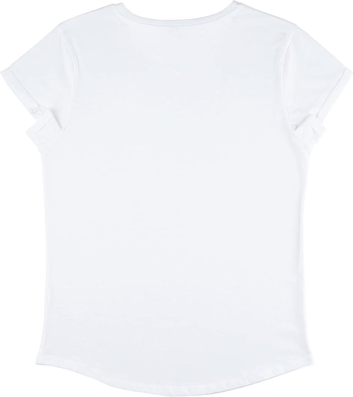 Disney Damen The Little Mermaid Shining Voice Women's Organic Rolled Sleeve T-shirt M Weiss, M Weiss