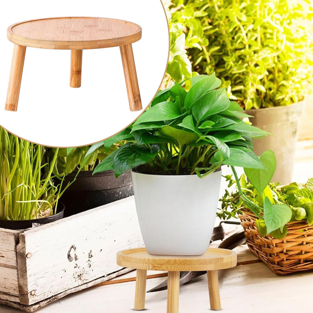 Pflanzenhocker Klein, Hocker Holz Für Blumen, Topfpflanzenständer Holz, Blumentopf Basishalter Rund,