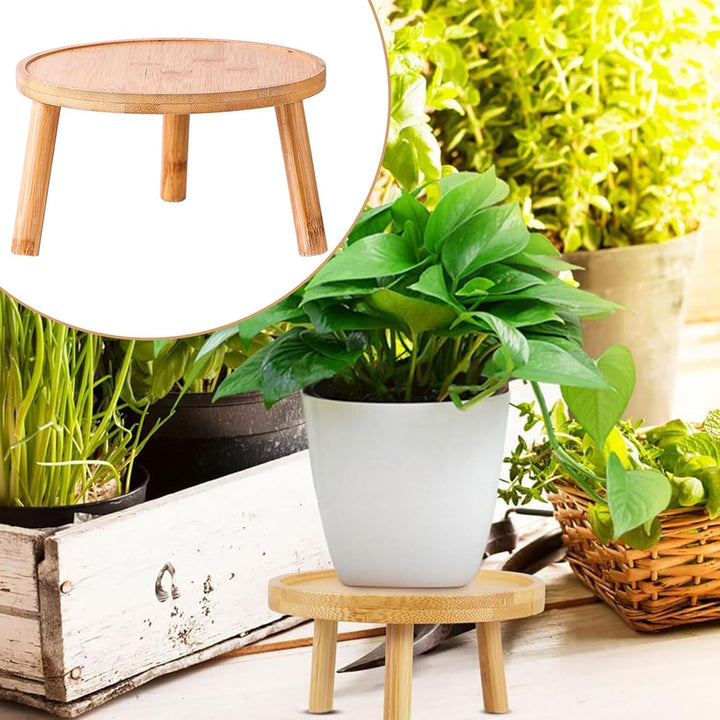 Pflanzenhocker Klein, Hocker Holz Für Blumen, Topfpflanzenständer Holz, Blumentopf Basishalter Rund,