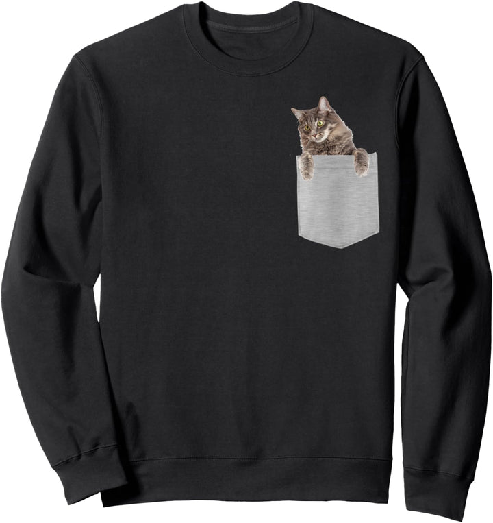Animal in Your Pocket Gray kitten Sweatshirt