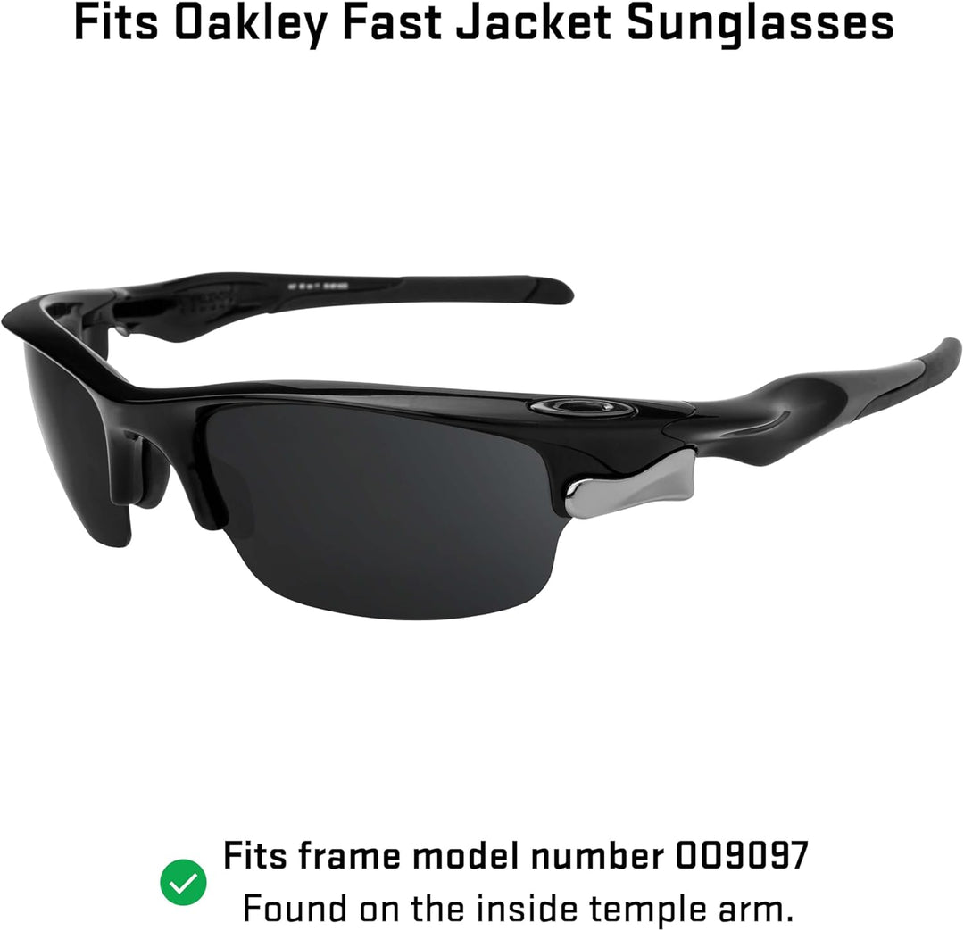 REVANT Ersatzgläser für Oakley Fast Jacket - Kompatibel mit für Oakley Fast Jacket Schwarz Chrome Mi