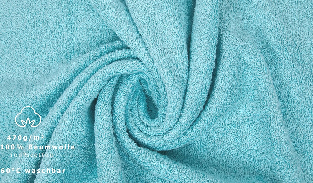 Betz 8 Stück Handtücher Set Grösse 50 x 100 cm Handtuch Premium 100% Baumwolle (Ocean), Ocean