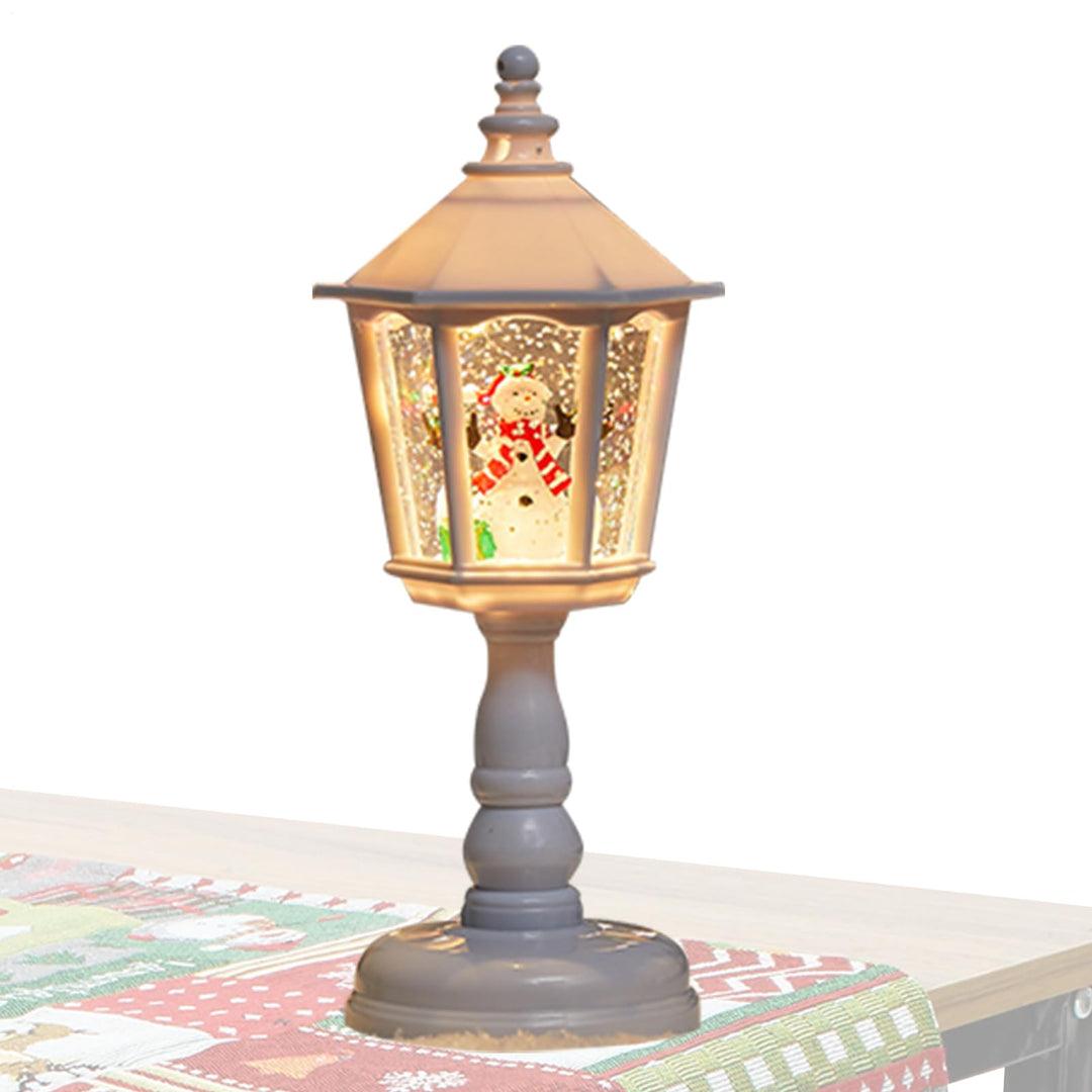 Weihnachtslaterne Schneekugel | Deko Schneekugel Licht | Glitzer Weihnachtslaterne Deko Für Tisch Wo