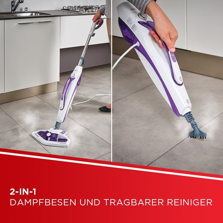 Polti Vaporetto SV440_Double PTEU0274 Dampfbesen mit doppelter Funktion: tragbarer Dampfreiniger und