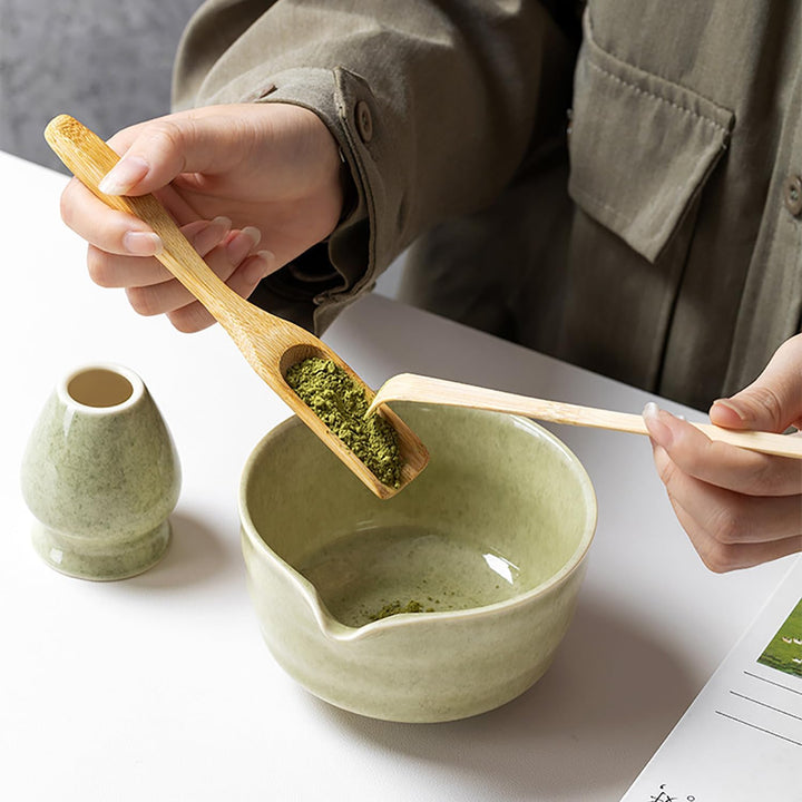 Matcha Tea Set,7 Piece Matcha Besen Set, with Matcha Whisk, Broom,Matcha Schale,Matcha Bowl with Spo