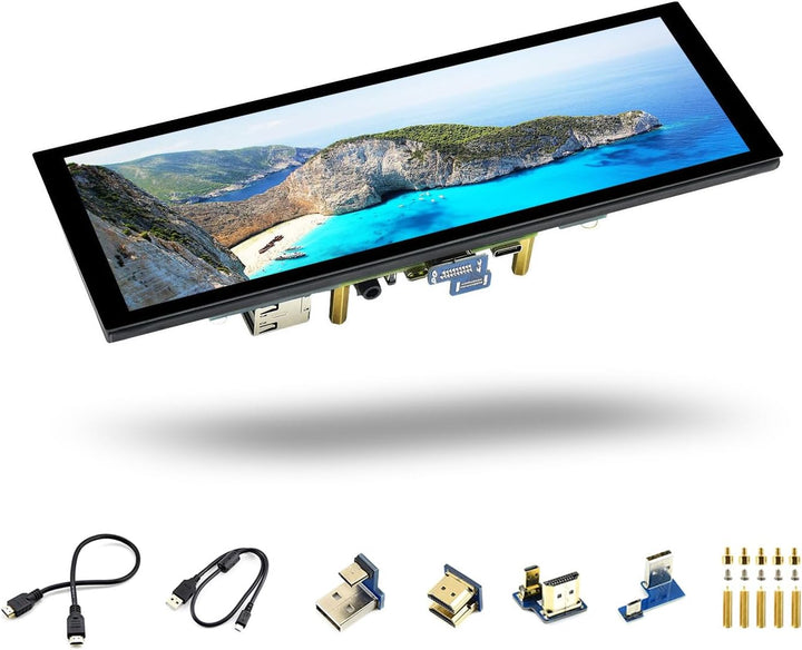 LUCKFOX 7.9-inch HDMI Touchscreen LCD Display, Waveshare 400(H) x 1280(V) Pixels IPS Screen, 60Hz Co