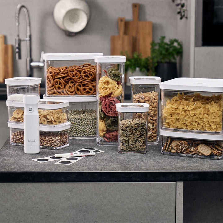 ZWILLING FRESH & SAVE CUBE Box, Grösse L, Modulare & Stapelbare Vorratsdose, Luftdichte & Vakuumierb