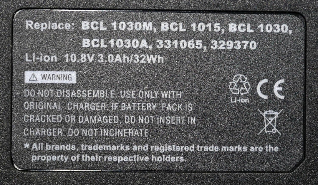 PowerSmart® 10,80V 3000mAh Li-Ion Kompatibler Ersatzakku für Hitachi 329369, 329370, 329371, 329389,