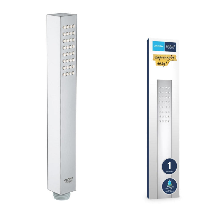 GROHE Vitalio Joy Cube Stick - Handbrause (wassersparend, 1 Strahlart, Antikalk- System, langlebig),