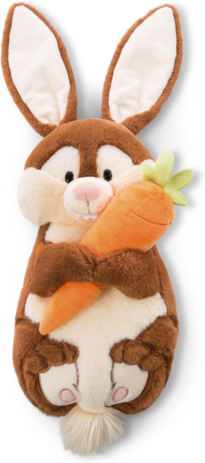 NICI 47351 Hase Poline Bunny mit Karotte – 2 in 1: Kuscheltier & Kuschelkissen für Mädchen, Jungen &